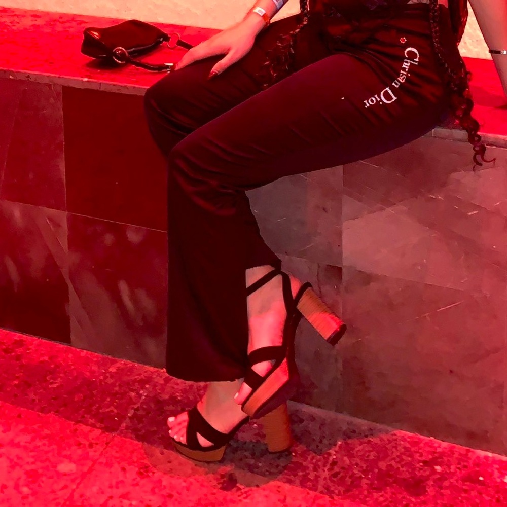 Dior Black Wide-Leg Jeans with Side Logo Trim